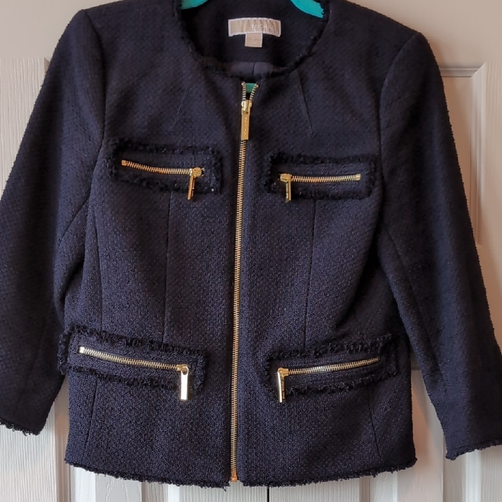 Michael Kors Black Blazer with Gold Accents